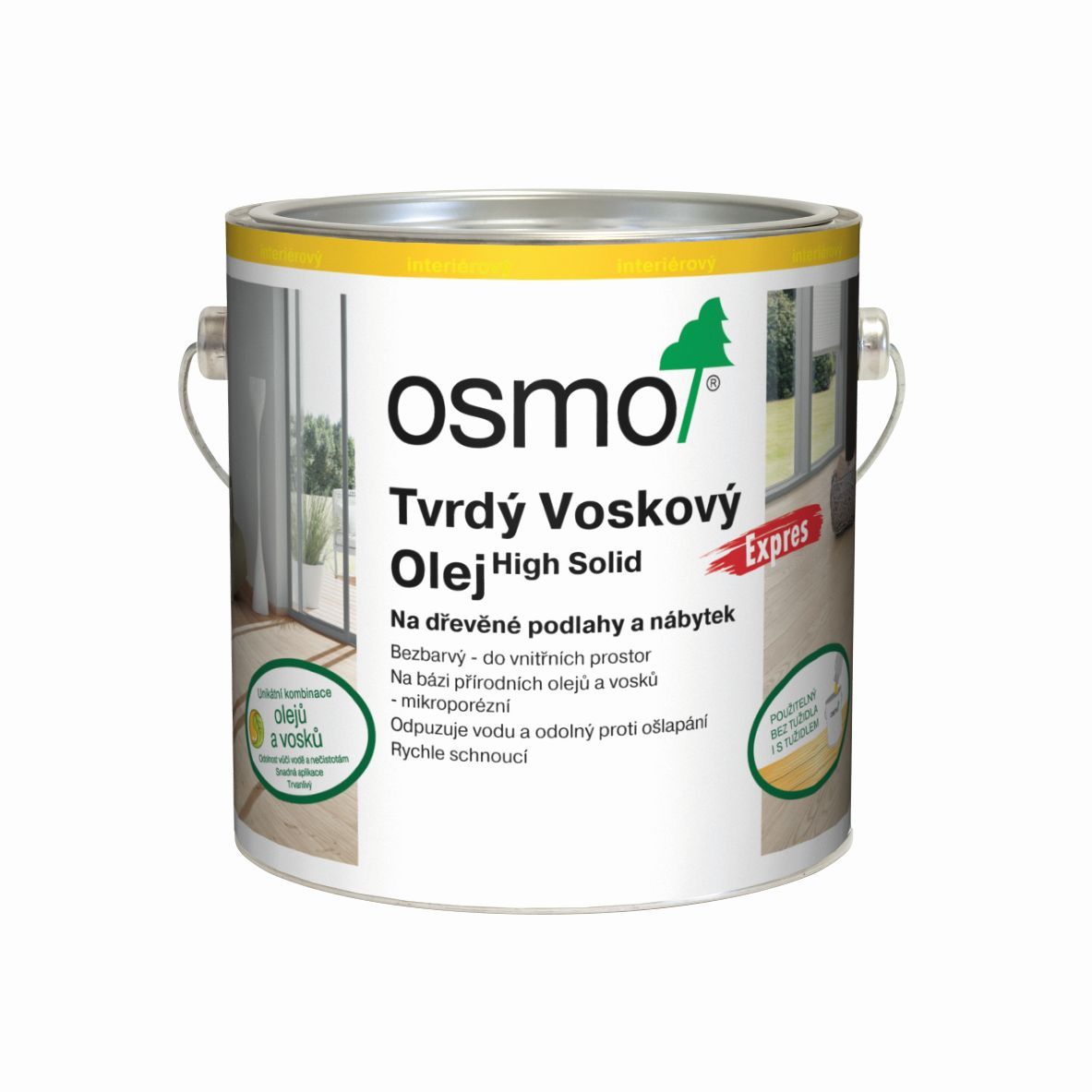 OSMO 3332 Tvrd voskov olej Express Bezbarv hedvbn polomat 10l