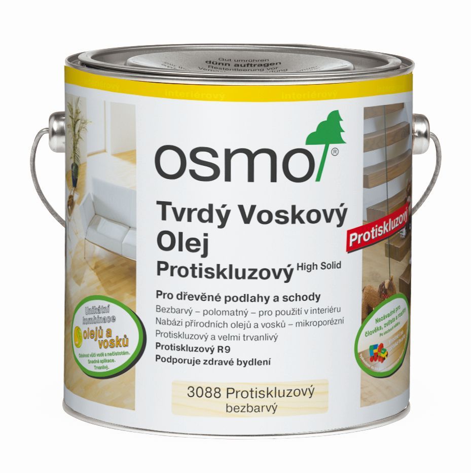 Osmo 3089 Tvrd voskov olej protiskluzov extra Bezbarv, polomat (R11) 2,5l