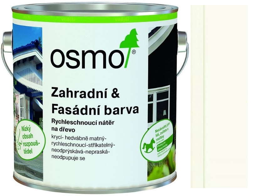 Osmo Zahradn a fasdn barva 7262 ist bl (RAL 9010) 2,5l